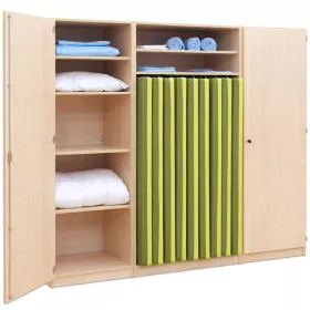 Flexeo® Liegepolsterschrank mit 16 breiten Fächern und 2 Türen