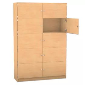 Schließfachschrank, 126,4 cm breit, mit 10 Fächern