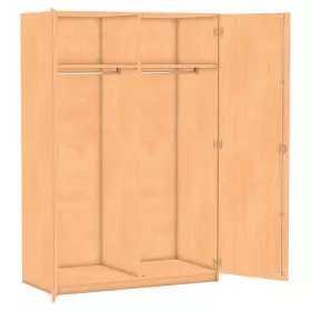 Flexeo® Garderobenschrank, mit Mittelwand und Garderobe