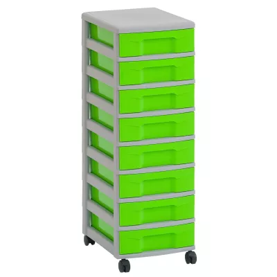 Aufbewahrung, Schubladen, Schrank, mobil, grün