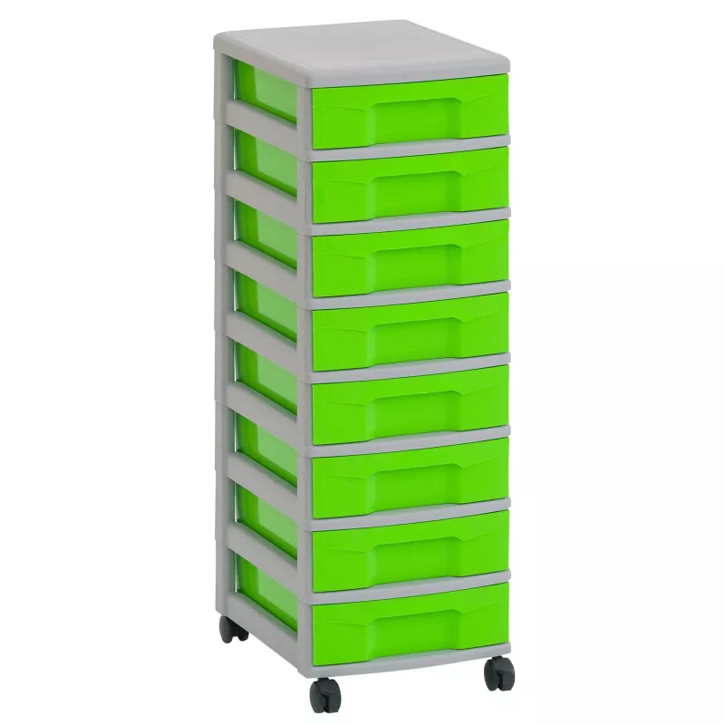 Aufbewahrung, Schubladen, Schrank, mobil, grün
