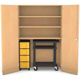 Garagenschrank ohne Mittelwand und 4 hohen Boxen