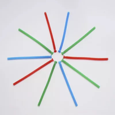 flexible Strohhalme, bunte Strohhalme, Pasta-Strohhalm, Trinkhalm, wiederverwendbarer Strohhalm