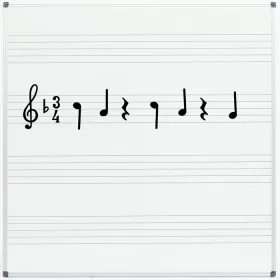 Whiteboard Notentafel