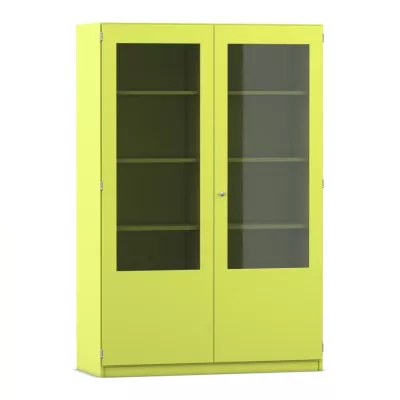 Schrank, Vitrinen, Glasfront, Zweiflügelig, Hochschrank