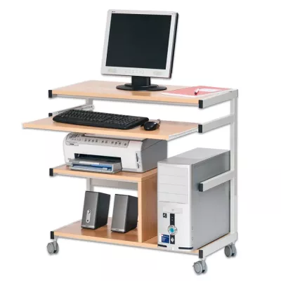 Computertisch, Computer, Drucker, Gehäuse, Lautsprecher