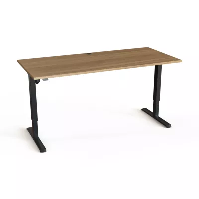Schreibtisch, Holzplatte, Metallbeine, Kabeldurchlass, Verstellbarer Tischbeinen