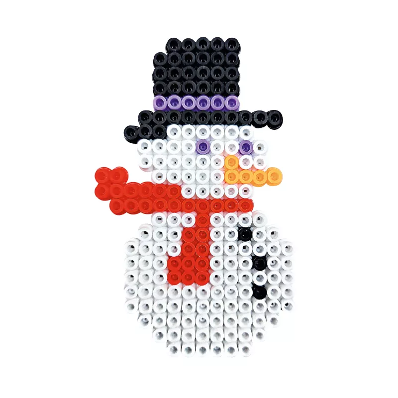 Schneemann, Perlenkunst, Bastelset, Hingucker, Mehrfarbig