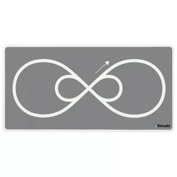 Unendlichkeitszeichen, Infinity-Symbol, Grau, Tafelbild, Betzold