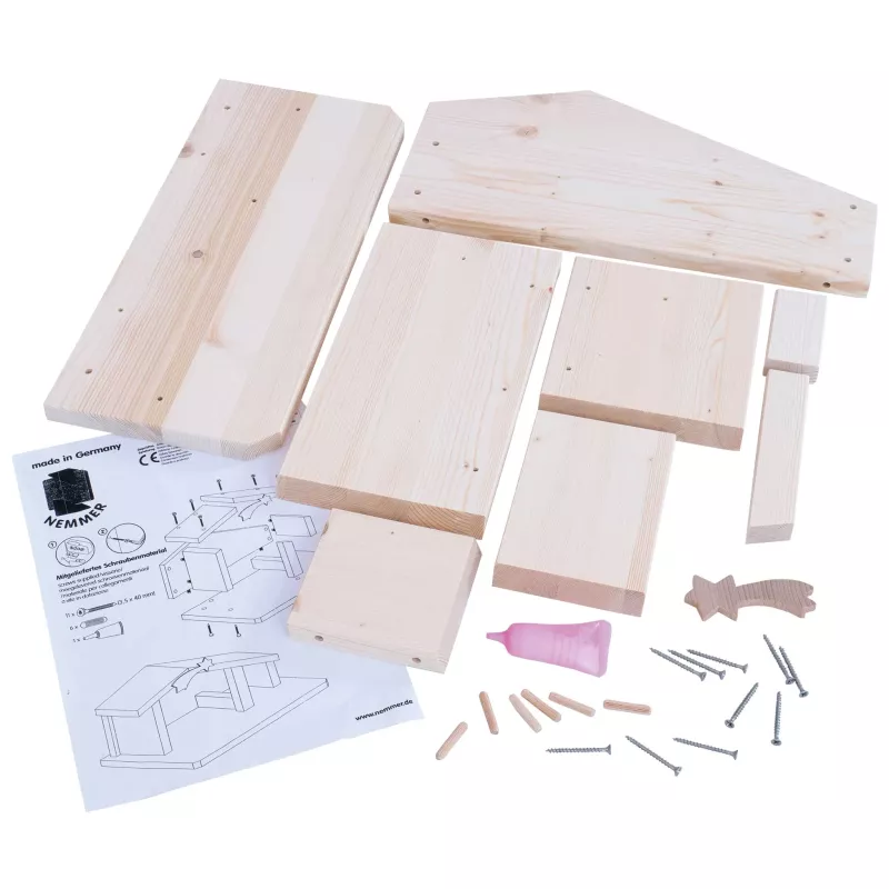 Holzbauset, Holzbausteine, Werkzeugset, Anleitung, Schrauben