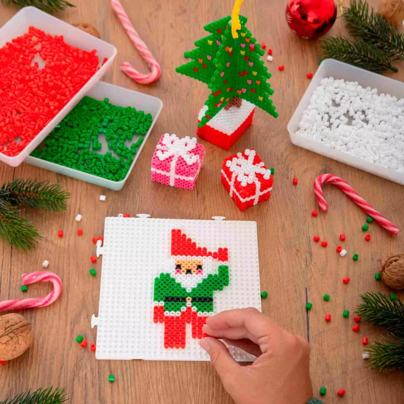 perler beads, perlen, weihnachtsbastelei, pixelkunst, sonntagsmuffin