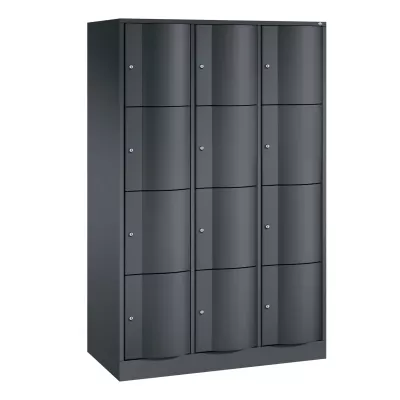Postfächer, Briefkasten, Stahl, dunkelgrau, Schließfachschrank