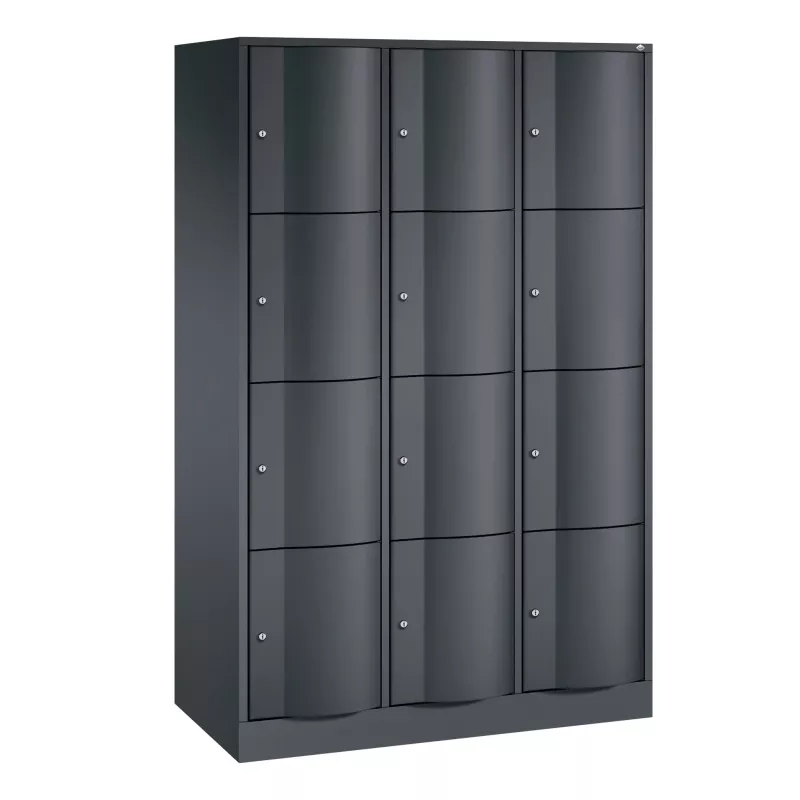 Postfächer, Briefkasten, Stahl, dunkelgrau, Schließfachschrank