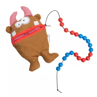 Plüschtier, Beutel, Kordelhalter, Hummel, Gummi-Perlenkette