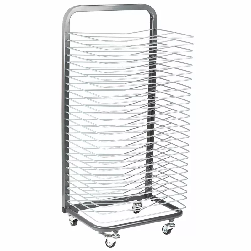 baker's rack, draining rack, trolley, metal frame, wheeled rack