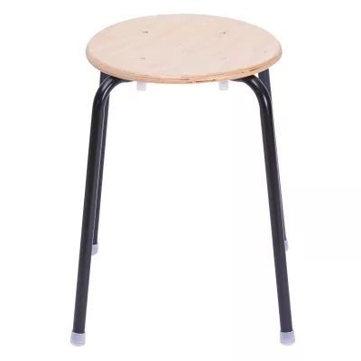 stuhl, hocker, holzplatte, metallbeine, stuhleinsatz