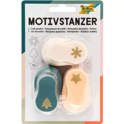 Stempel, Motivstanzer, Schneeflocke, Weihnachtsbaum, Stern