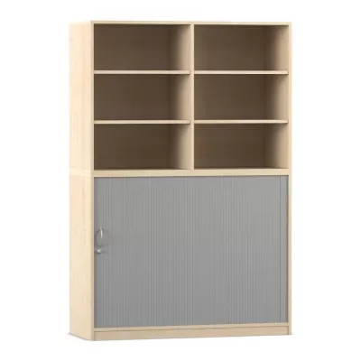 Regal, Schrank, Schränkeneinheit, Holz, Grau-tür