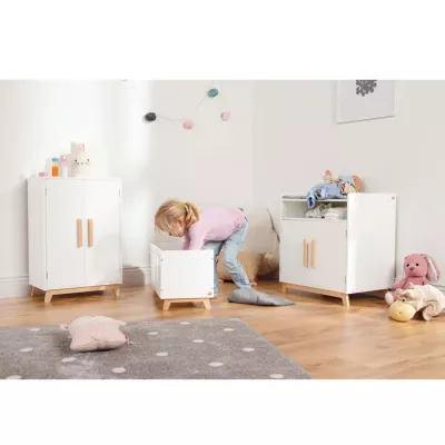 Kinderzimmer, Möbelset, Kreativbox, Hell, Holzbeinfüße