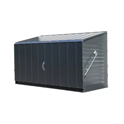 Kasten, Abstellbox, Metallkasten, Gedrungen, Stirnseite