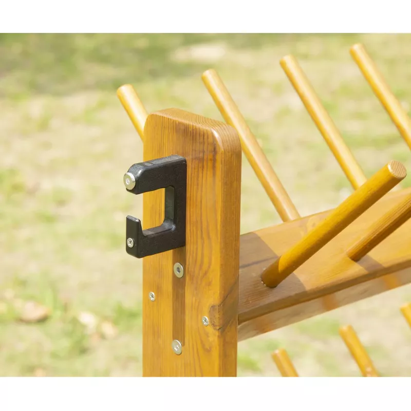 Holzspielgerät, Klemmhalter, Outdoor, Holzstuhlhalter, Säulenständer