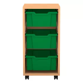 Schülerarbeitsplatz-Regal, 3 flache Boxen