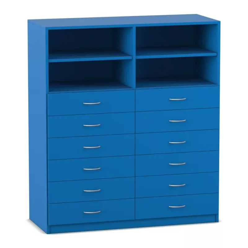 Kleiderschrank, Schubladeneinheit, blauer Schrank, Aufbewahrungsschrank, Möbel