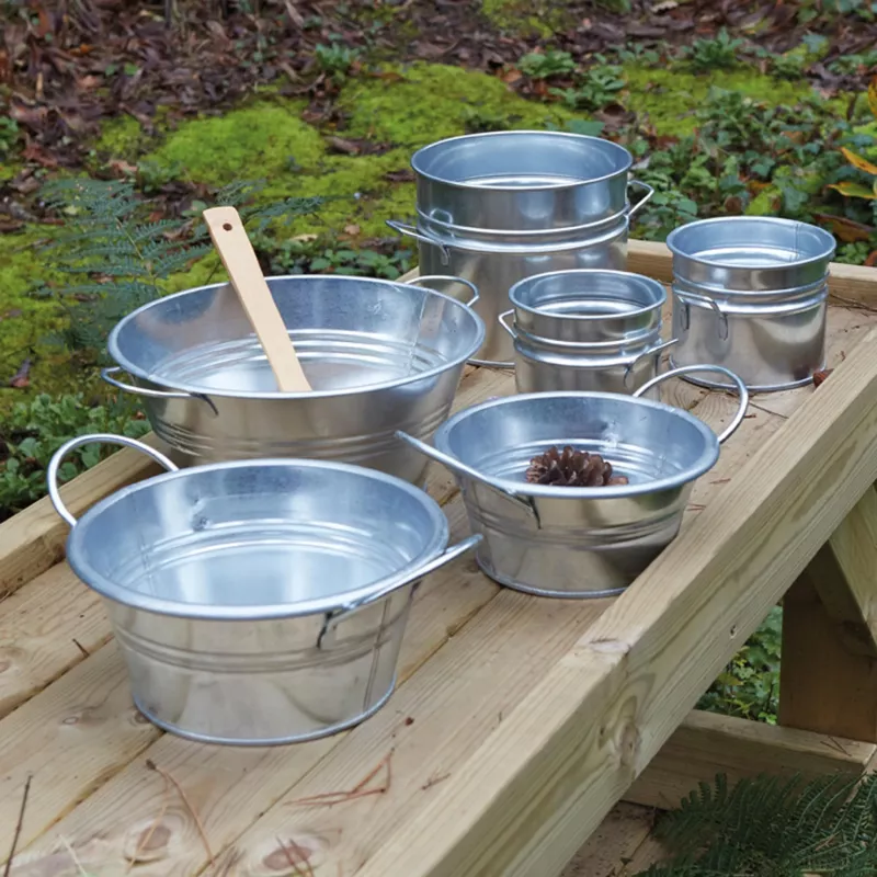 Eimer, Metall, Korbset, Garten, Pinz