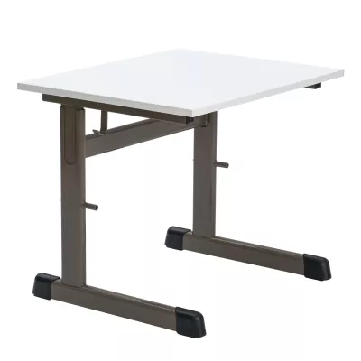 schreibtisch, stehmöbel, tischgestell, weißes tabletop, spaltbare stützen