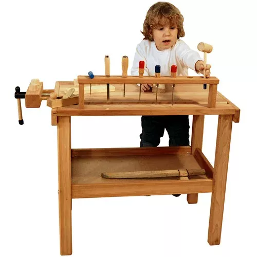 Holzwerkbank, Kinderwerkbank, Holzwerkzeuge, Spielzeugwerkbank, Hammerwerkzeug