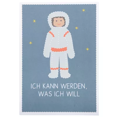 Astronaut, Kartenmotiv, Babykarte