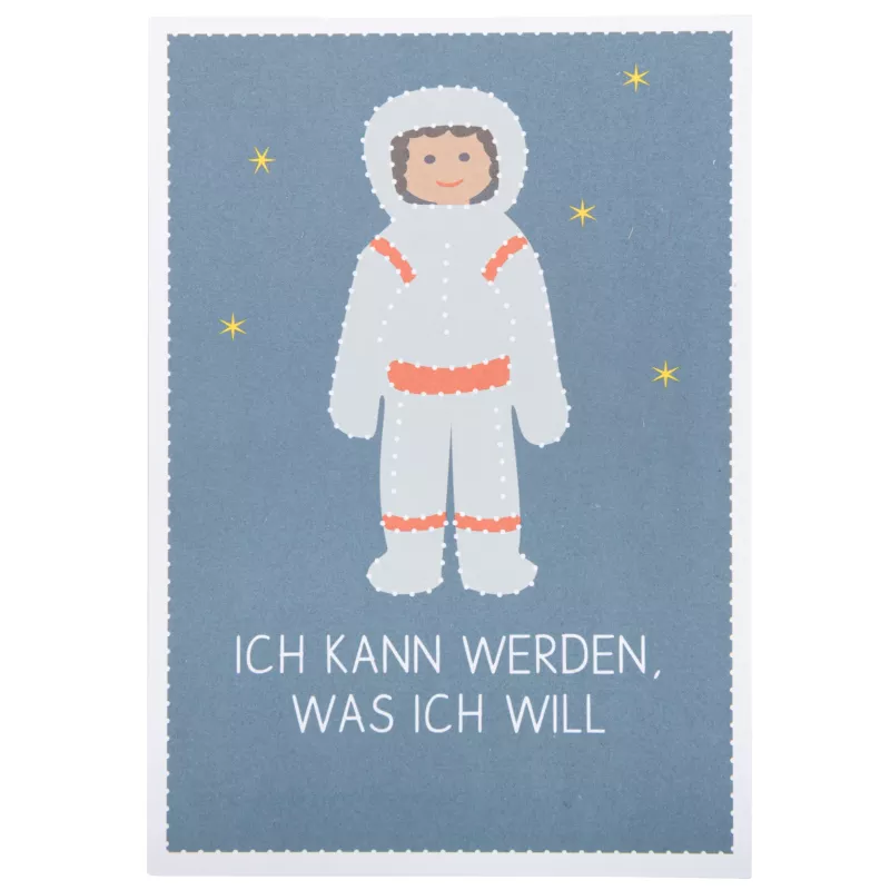 Astronaut, Kartenmotiv, Babykarte