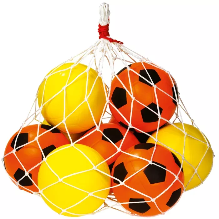Fußballbälle, Schwebenetz-Beutel, gelbe Bälle, orange Bälle, Sports Bälle