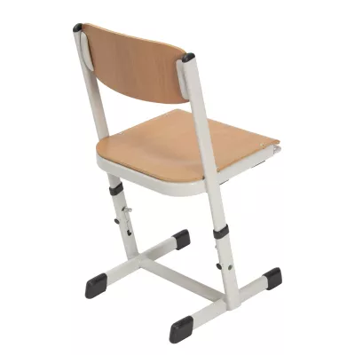 Schreibtischstuhl, Schulestuhl, Kiefernholz, Holz Sitzfläche, Verstellbarer Stuhl