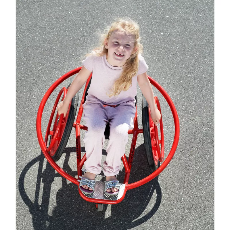 Kinder, Rollstuhl, Rot, Geeignet, Spielplatz