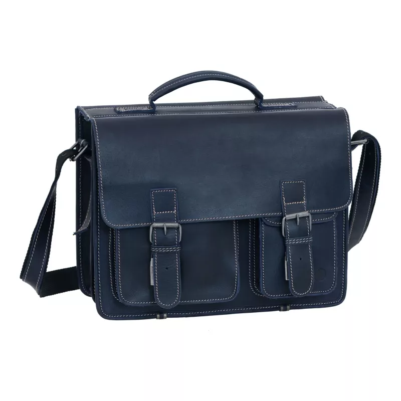 briefcase, satchel, blau, leder, schultertasche