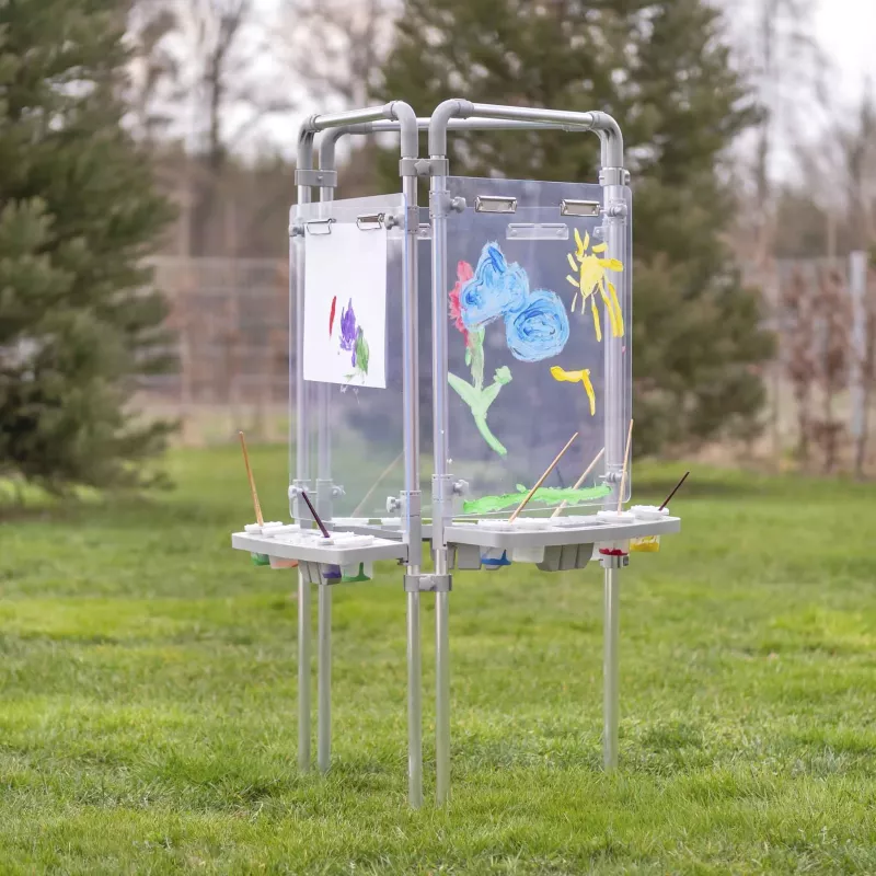 Malerei-Set, Kunstaufsatz, Outdoor-Künstlerstation, Mobile Staffelei, Transparentes Paneel