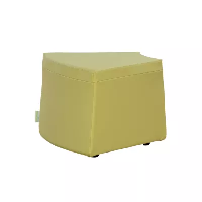 Sitzwürfel, Pouf, Beige, Kunstleder, wohnen