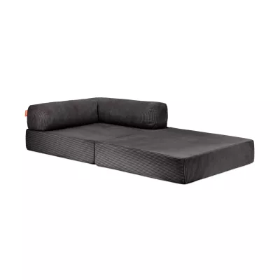 Sofa, Couch, Sitzkissen, Dunkelgrau, Modulsofa