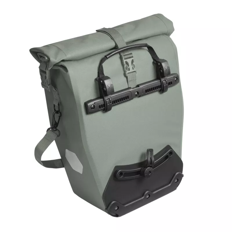 Tasche, Reiserucksack, Seitentasche, Rollverschluss, Gepäckstütze