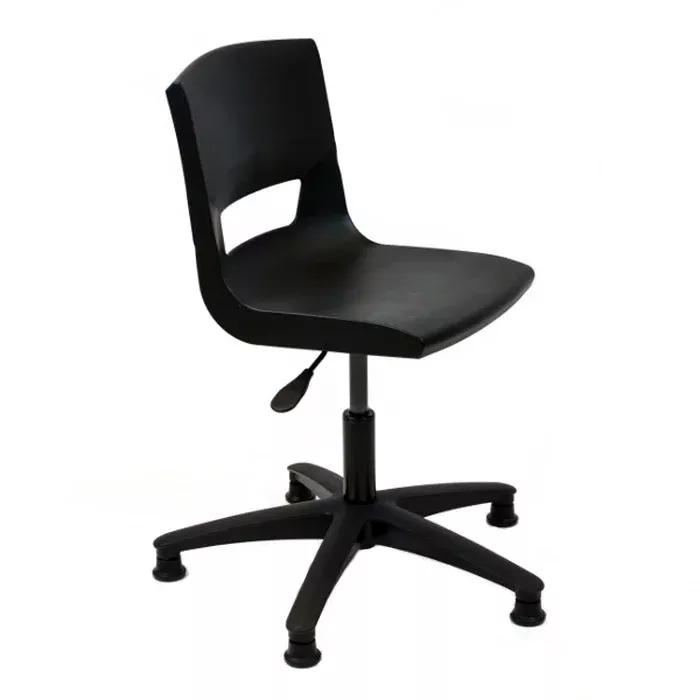 stuhl, bürostuhl, schwarz, rollenstuhl, verstellbar