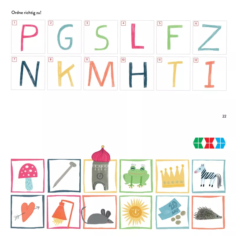 kinder, lernen, aufkleber, illustration, alphabet