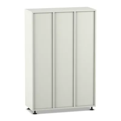 Schrank, Kleiderschrank, Moderner Schrank, Spiegelungsfront, helle Farbe