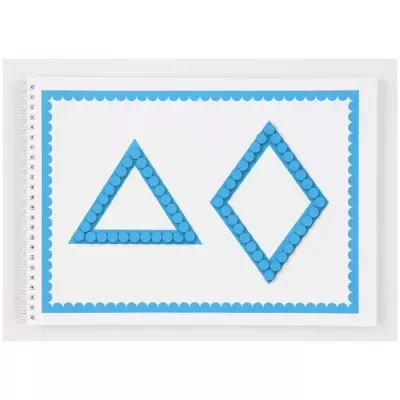 Lego-ähnlich, Platten, Blau,  geometrische Formen, Kinderbausatz