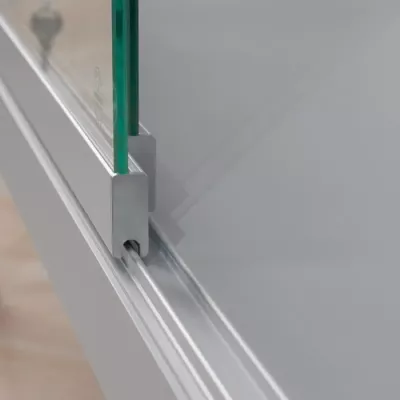 glas, glasvitrine, rahmen, schienen, inie