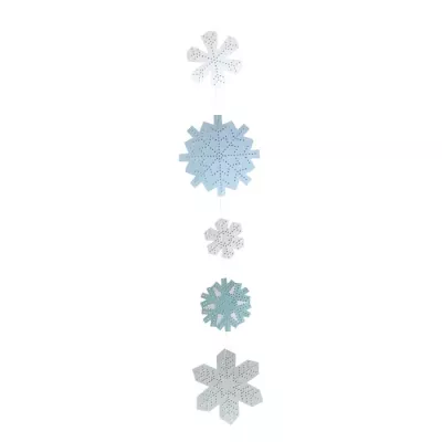 Schneeflocke, Girlande, Aufhänger, Papierdekor, Winterdeko