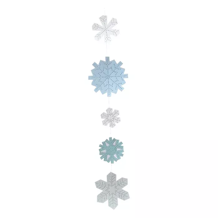 Schneeflocke, Girlande, Aufhänger, Papierdekor, Winterdeko
