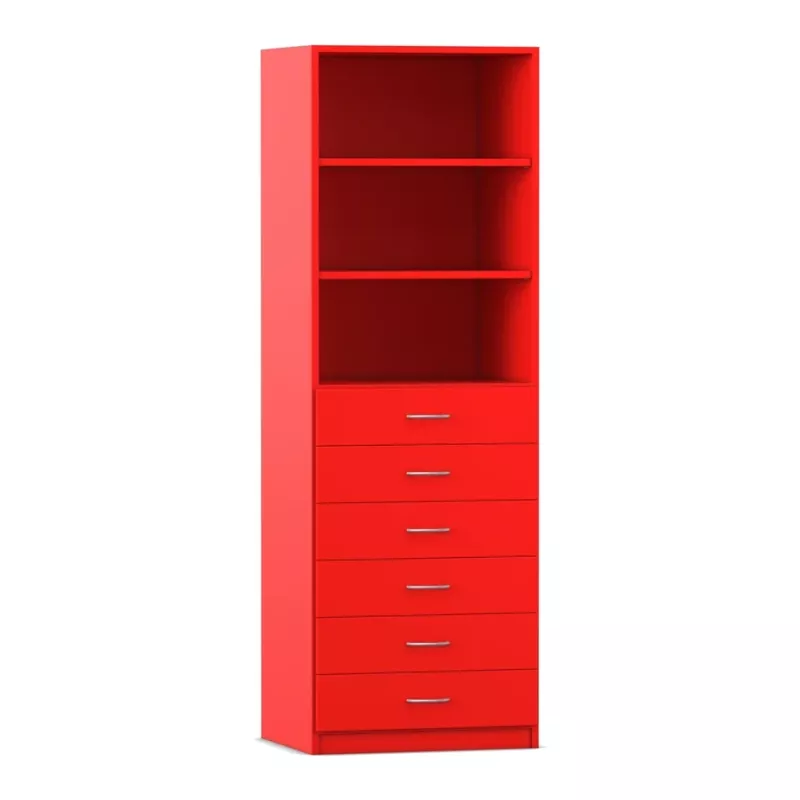 Regal, Schrank, Schubladen, Rot, Offenes Regal