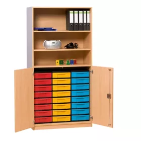 Halbtürenschrank, 2 Türen - 24 flache Boxen