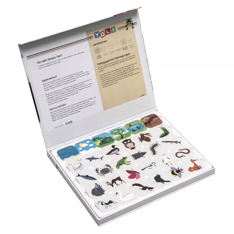 Lernspiel, Tiersticker, Bildungsset, Naturthemen, Stoffkarton